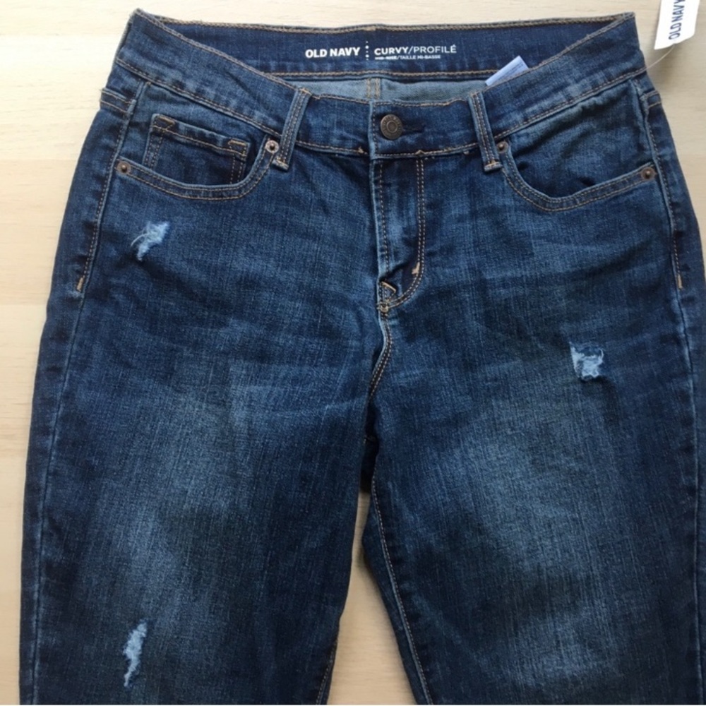 NWT Old Navy Women's Curvy Skinny Darci Mid-Rise Blue Jeans, Size 4 Regular - Picture 5 of 11